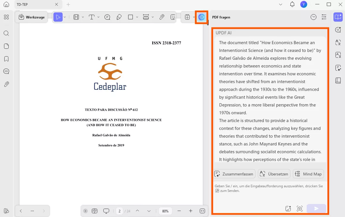 PDF fragen UPDF AI