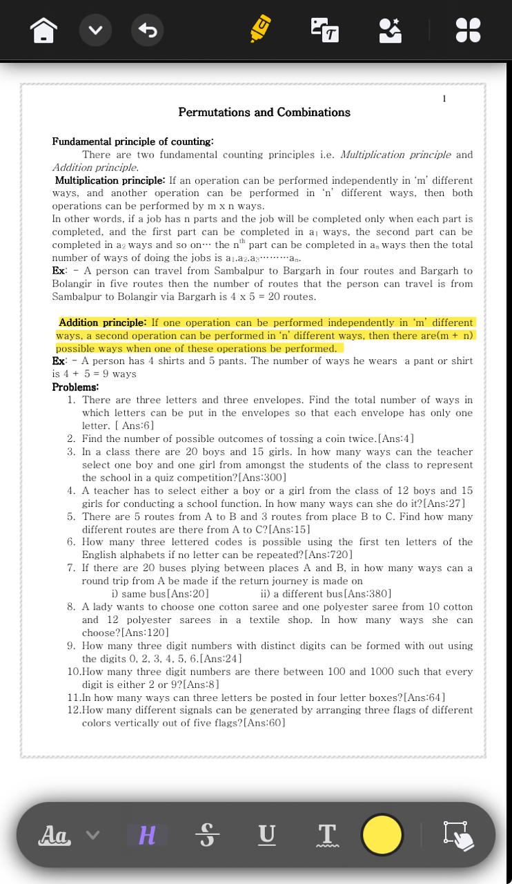 exam preparation app updf highlighting