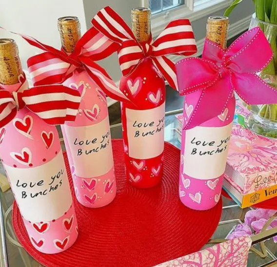 valentine's day dinner table decoration ideas bottles