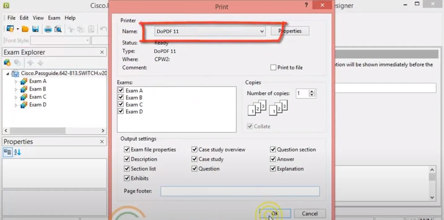 convert vce to pdf dopdf print