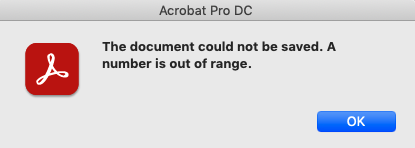 a number is out of range pdf adobe