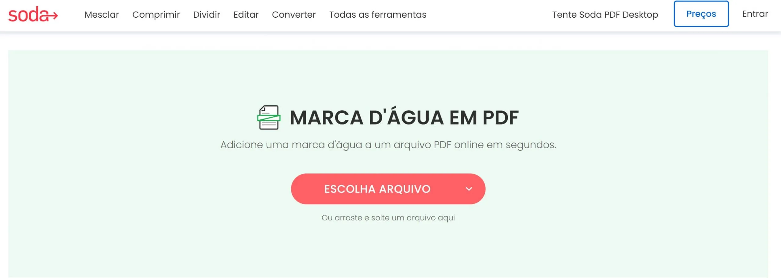 Adicionar Marca d'Água com sodapdf