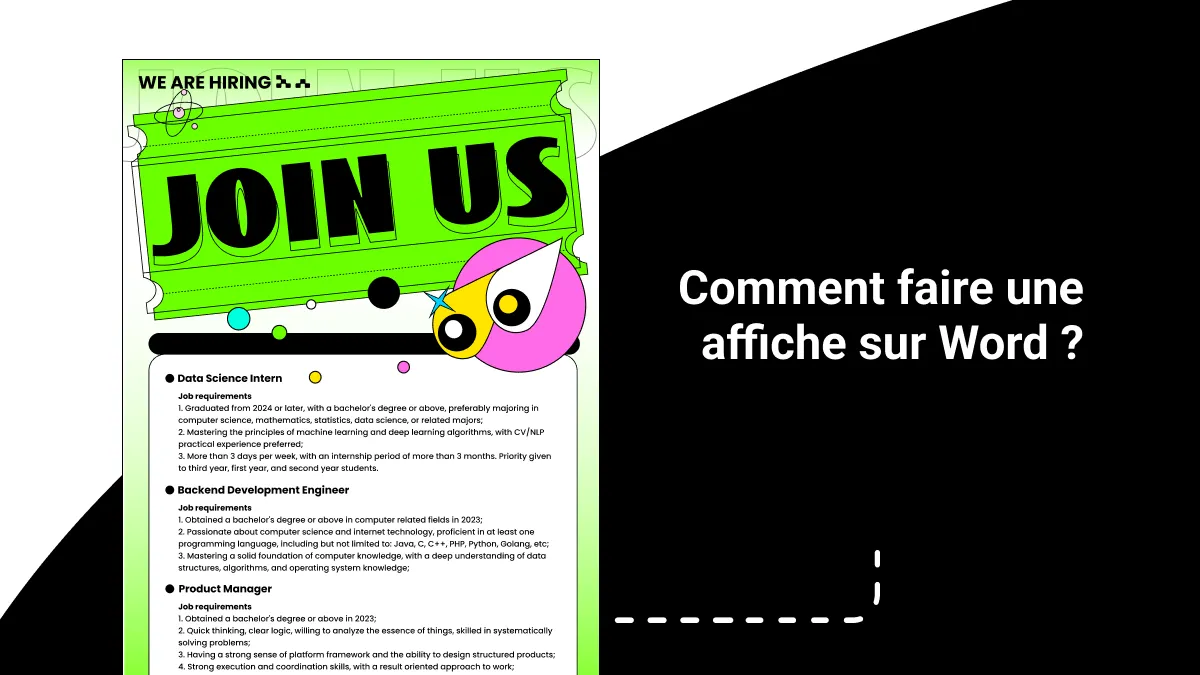 Guide complet pour faire une affiche sur Word [avec des modèles]