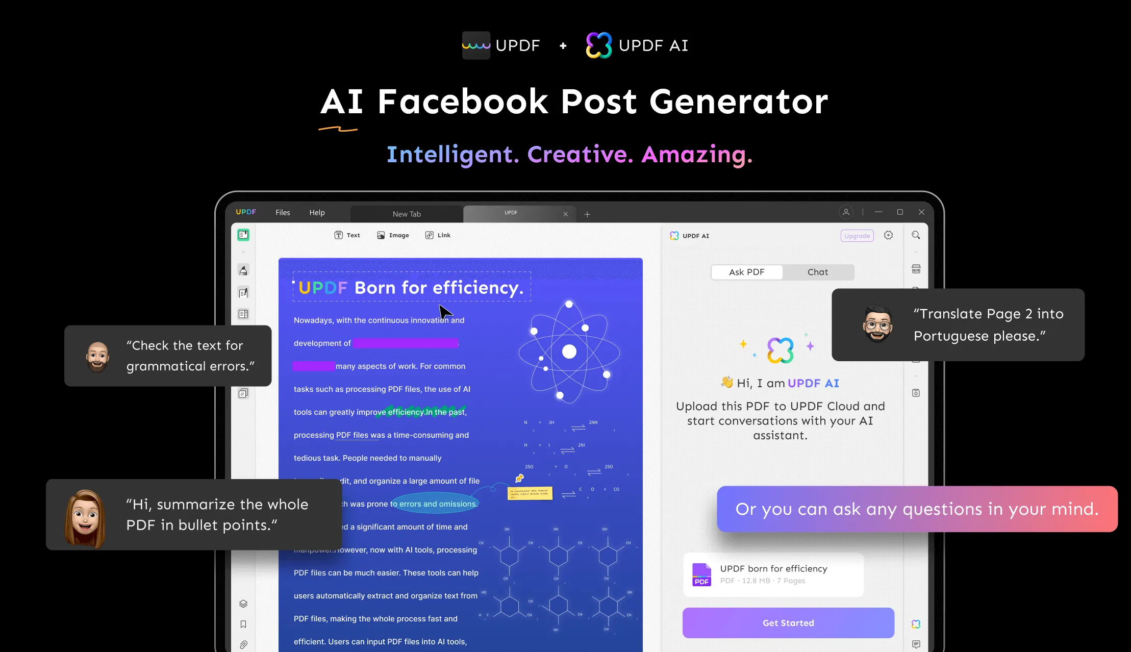 ai facebook post generator updf ai 