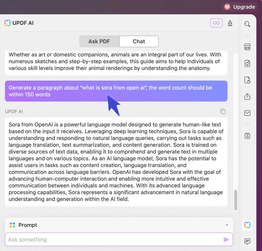 ai paragraph generator UPDF