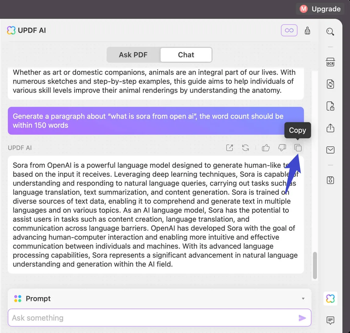 ai paragraph generator UPDF