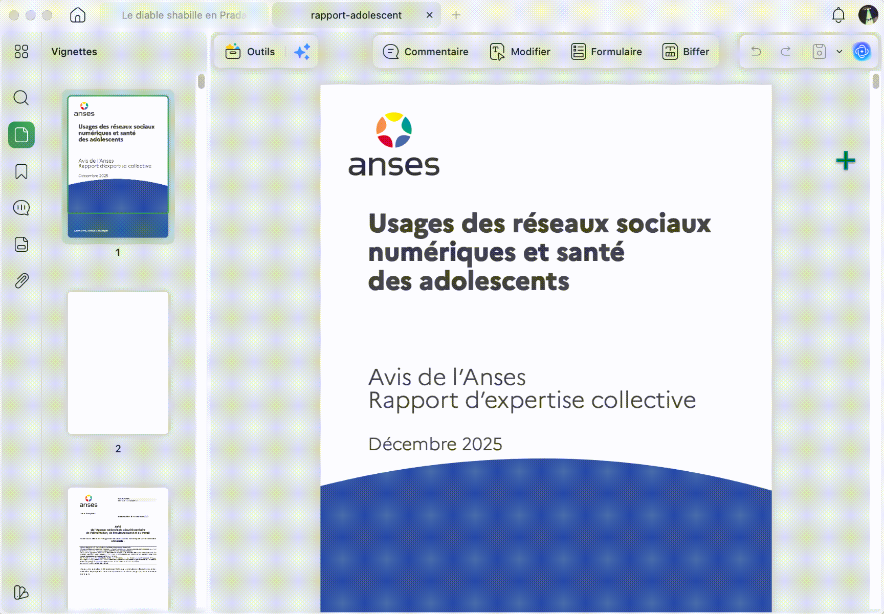 Activation du mode de discussion