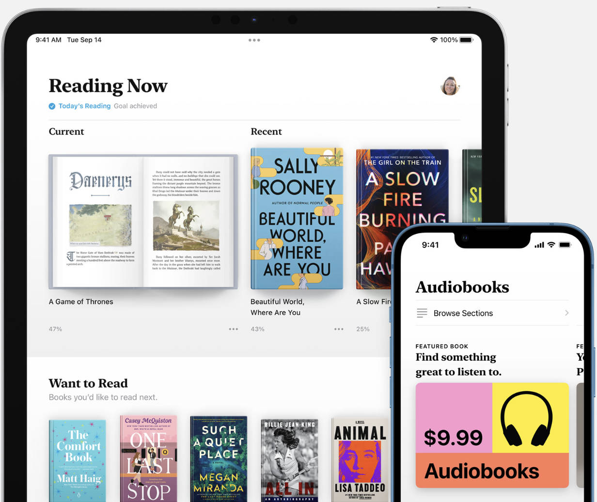 Apple Books for iPhone and iPad.