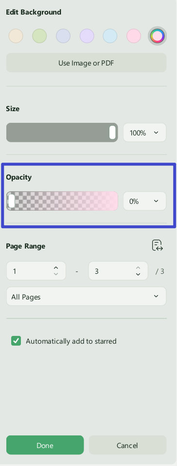 set opacity as 0%