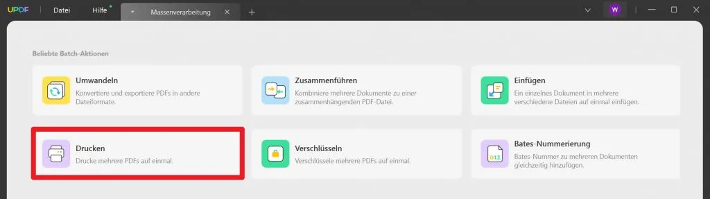 Batch drucken