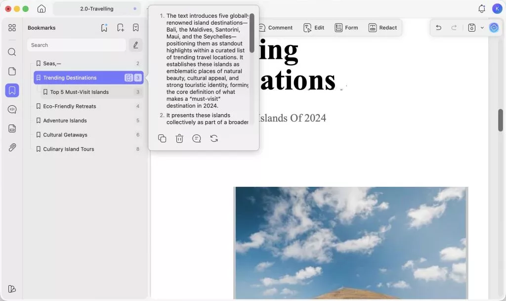 bookmark summary for magazine