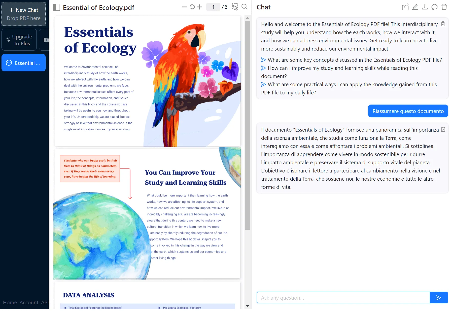 ChatPDF analisi dei PDF