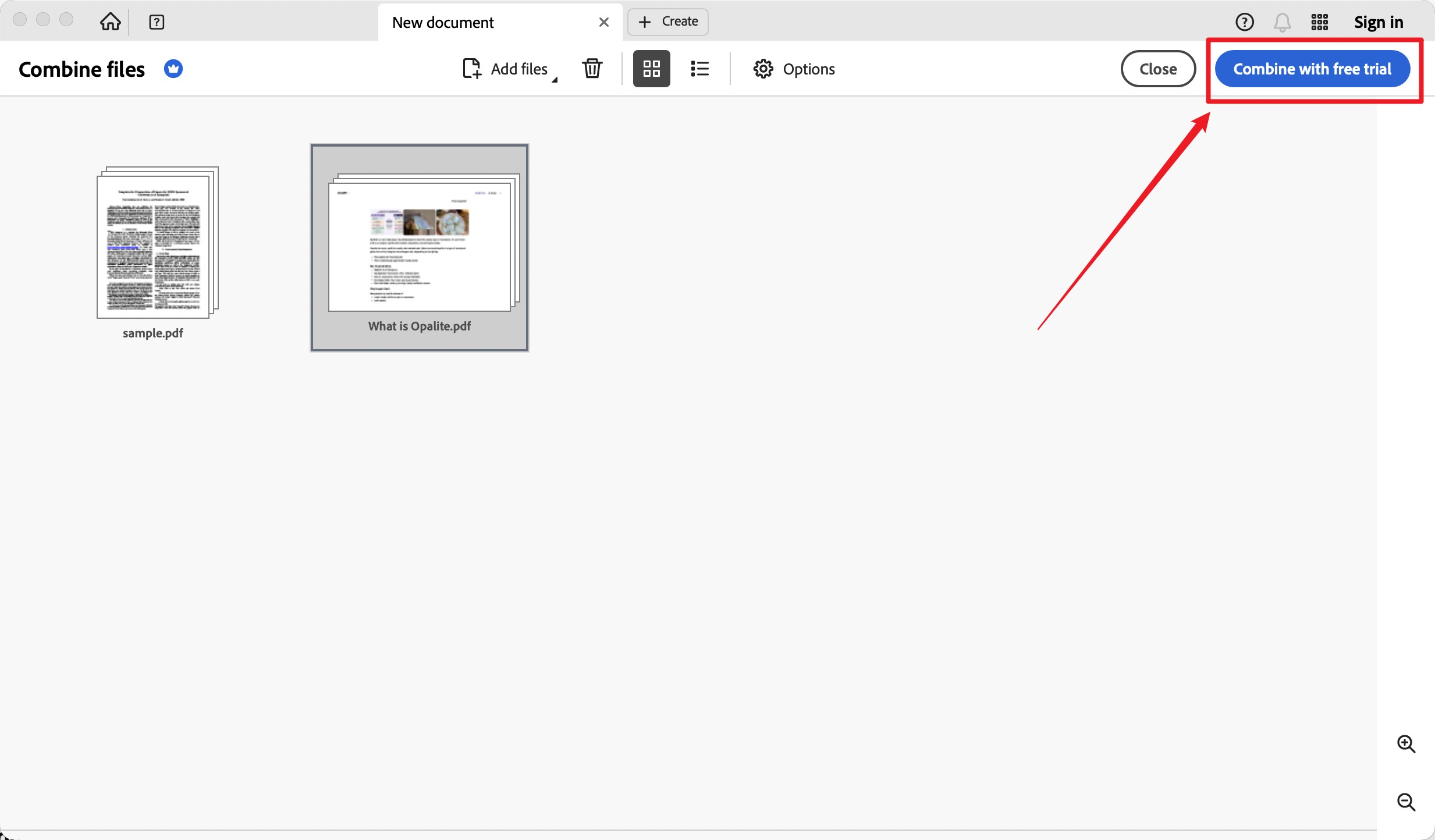 combine pdf files in acrobat