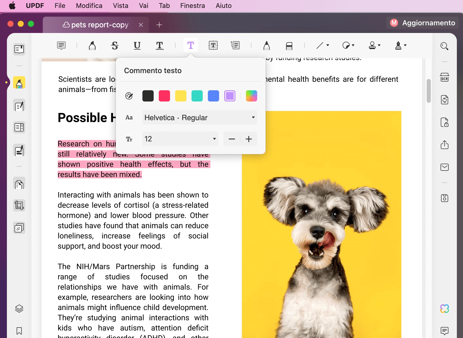 Scrivere su un file PDF su Mac
