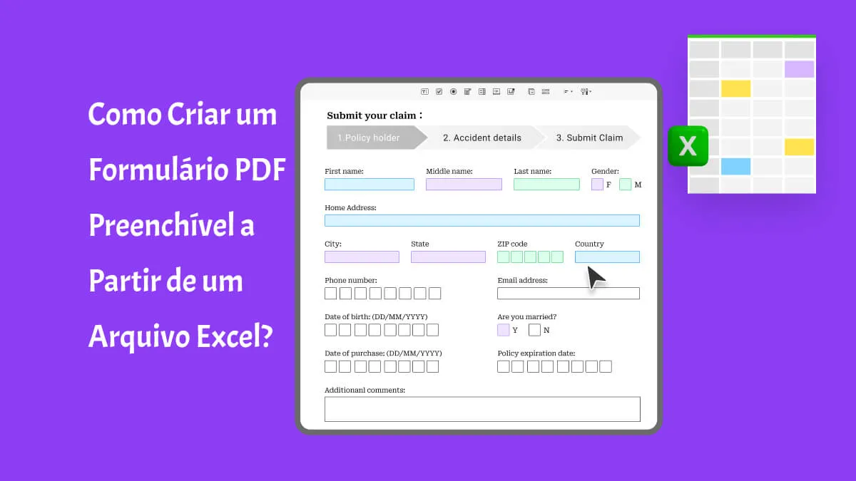 Como Criar um Formulário PDF Preenchível a Partir de um Arquivo Excel? (2 Maneiras Simples)