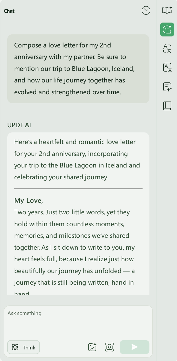 ai love letter generator updf ai