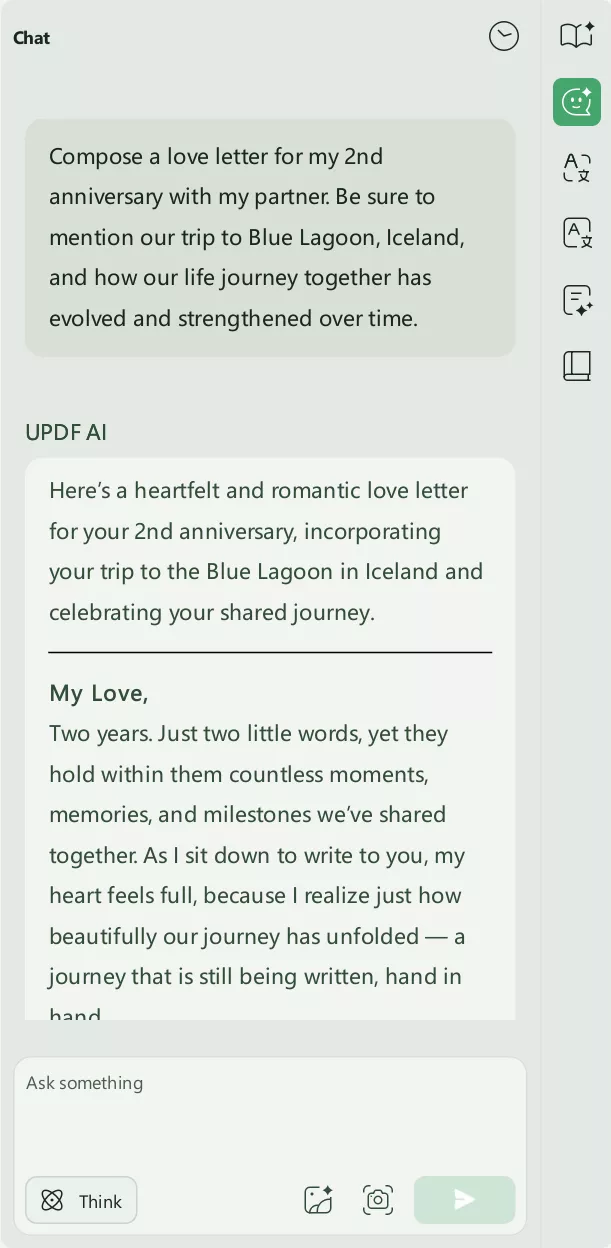 ai love letter generator updf ai