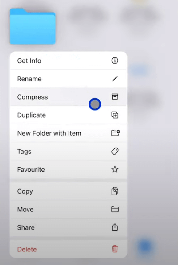 Compress the folder to ZIP file