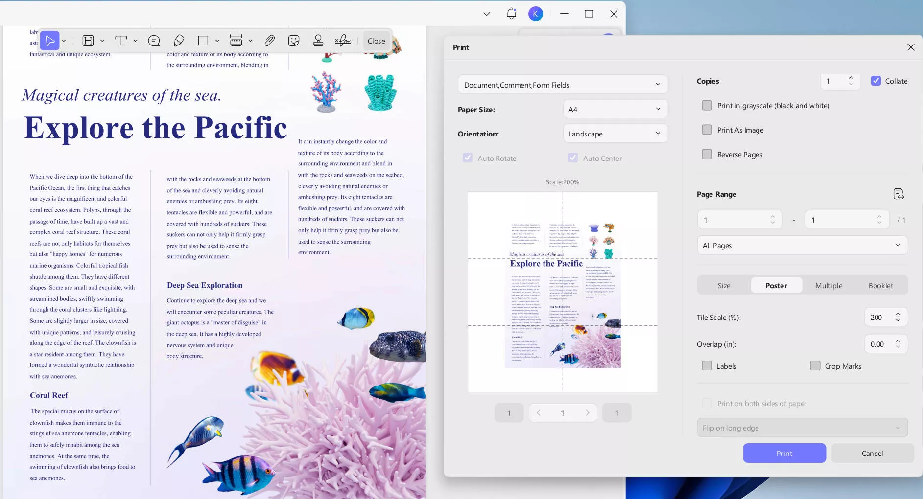 edit and print PDF magazine with updf