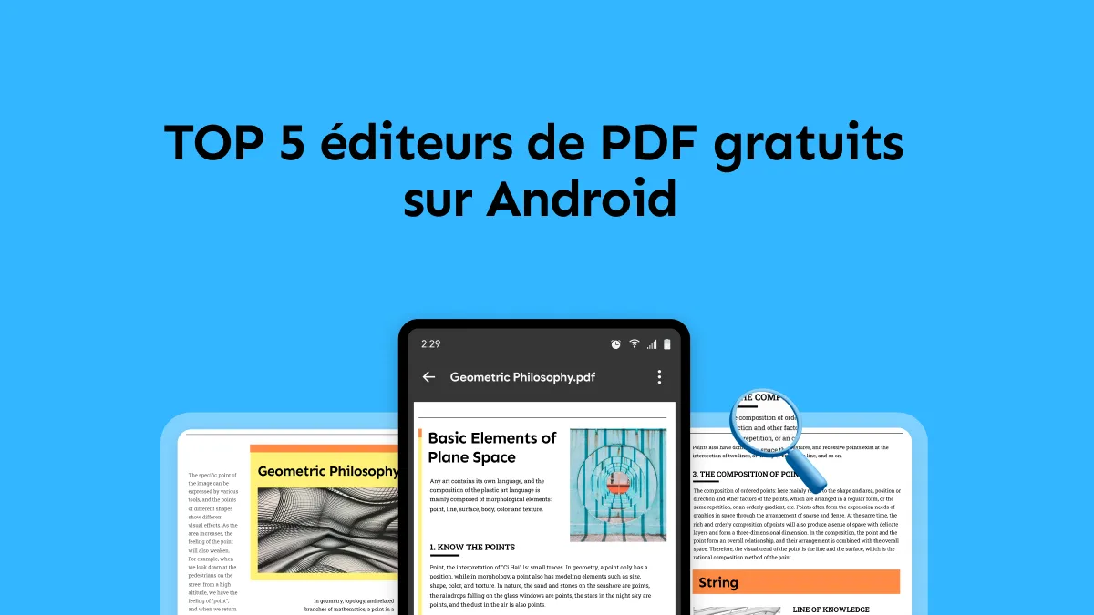 Éditeur de PDF gratuit sur Android : Les meilleures options