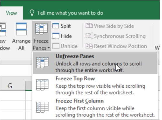 excel tips and tricks freeze panes