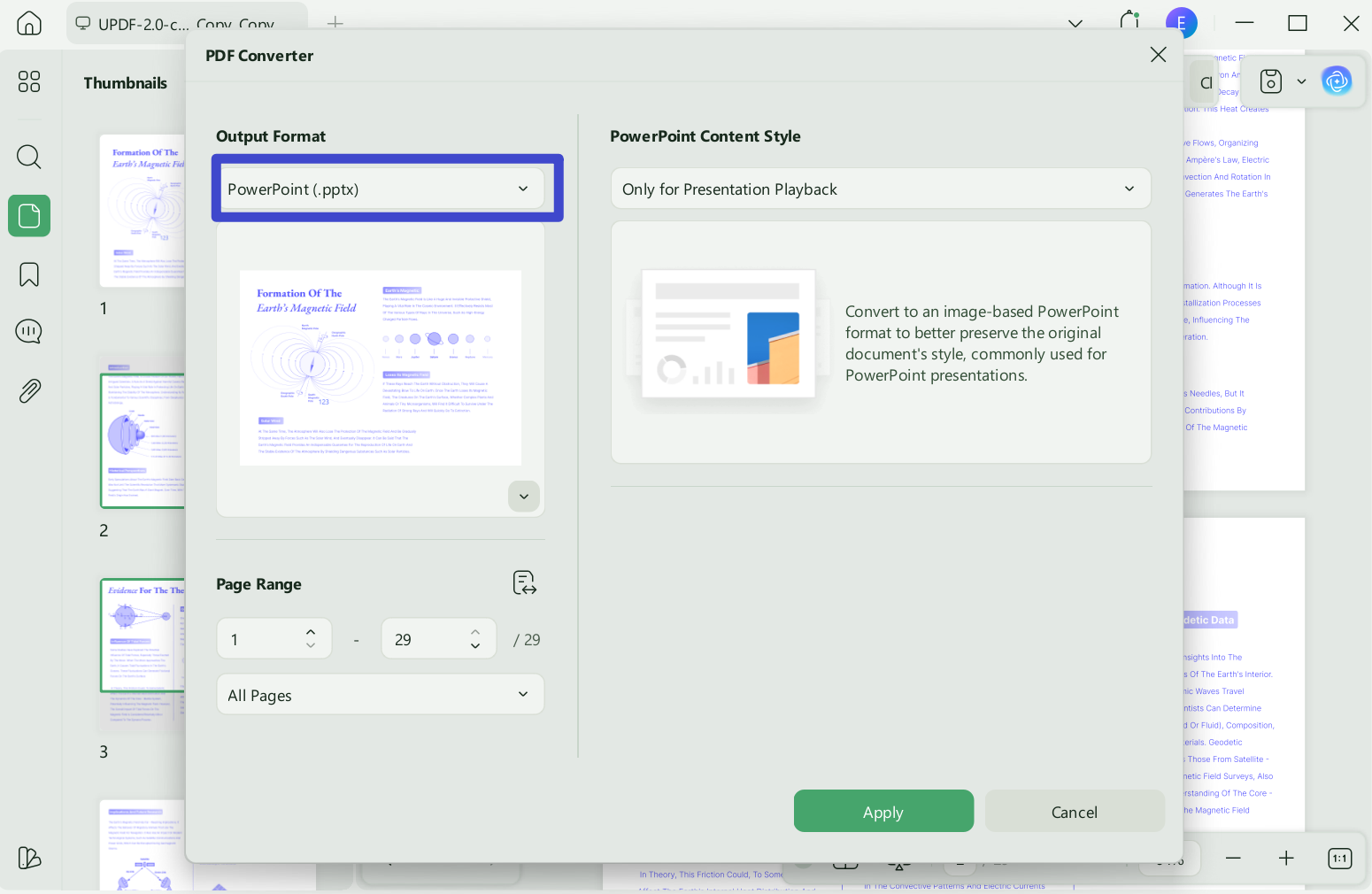 pdf vs ppt export to ppt