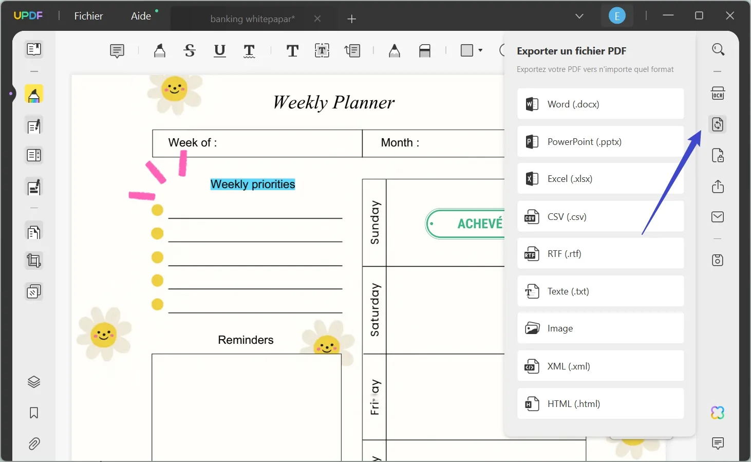 excel vers html