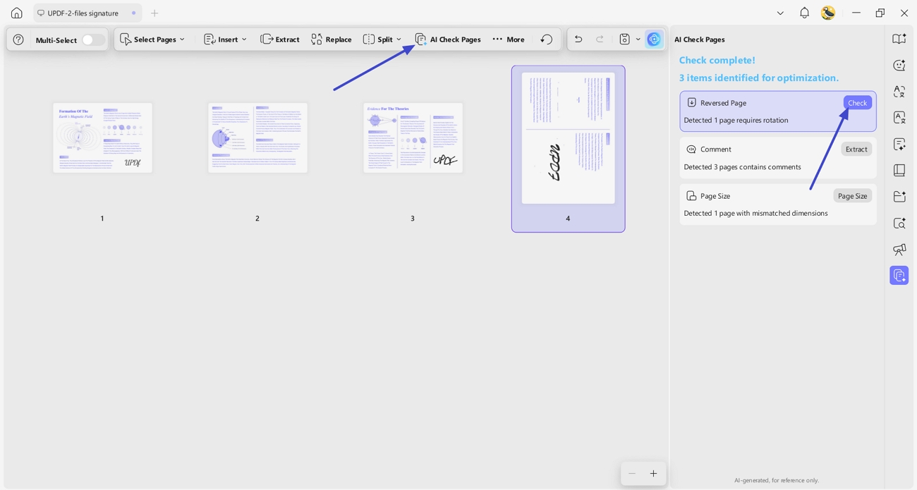 check detected page needs rotation