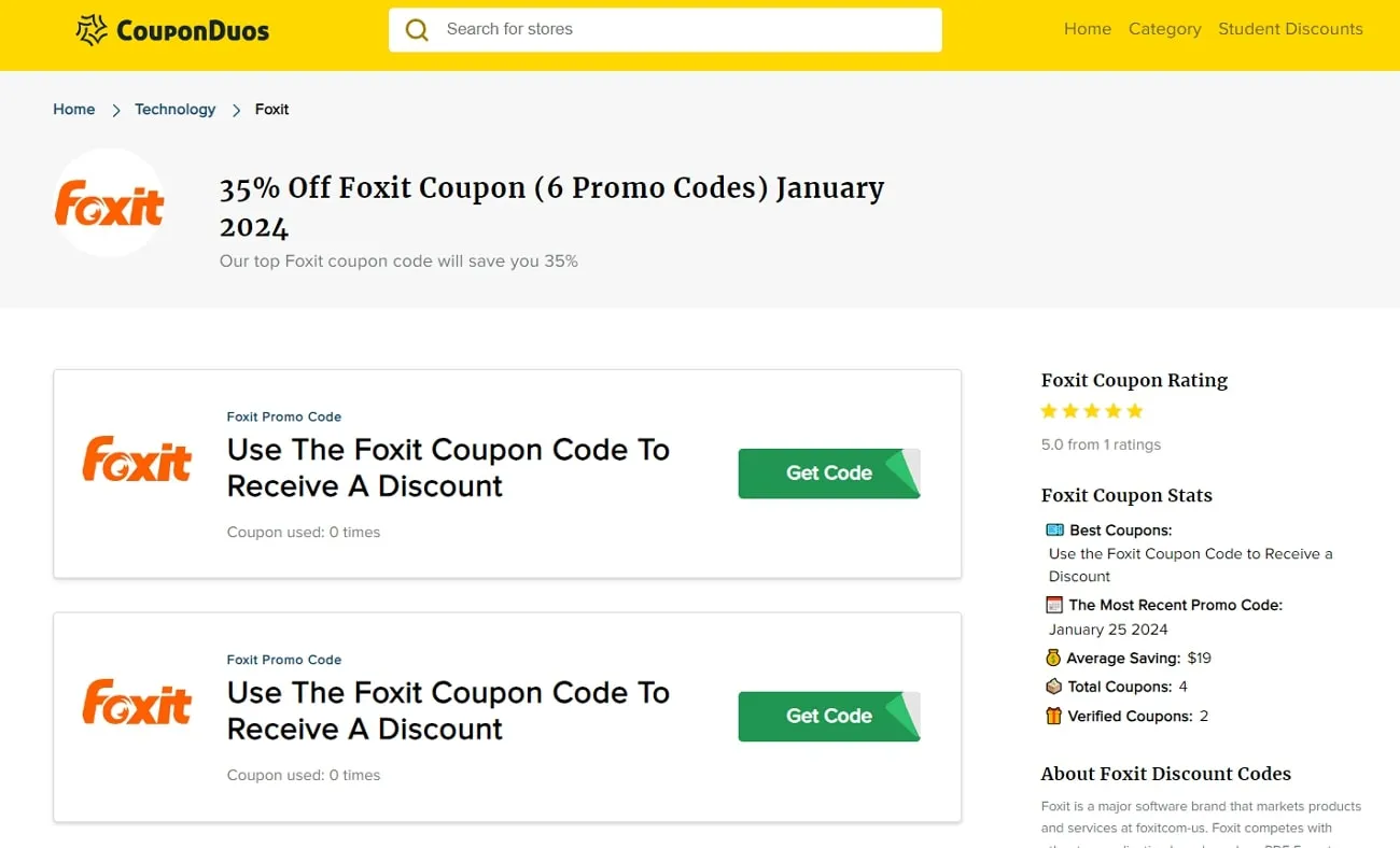 foxit promo code couponduos website for foxit discounts
