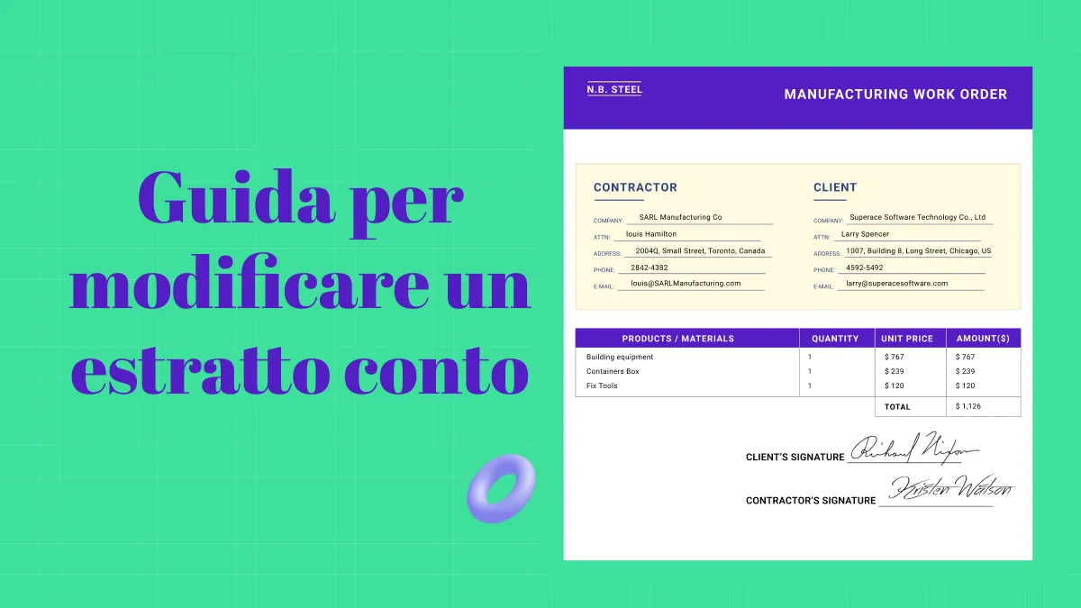 Come modificare l'estratto conto? (Online e offline)