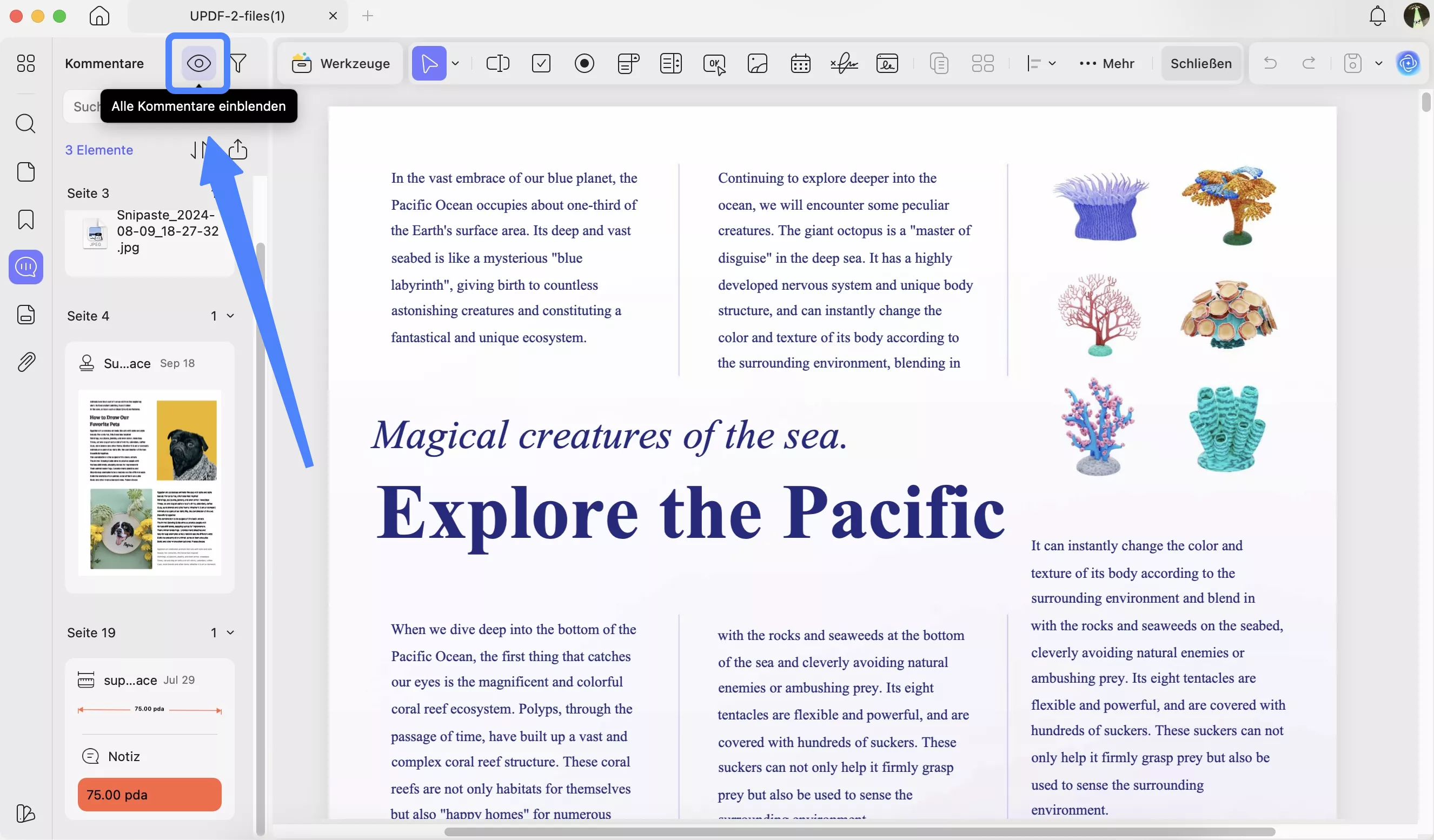 Kommentare einblenden