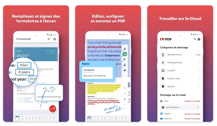 surlignage pdf android ilovepdf