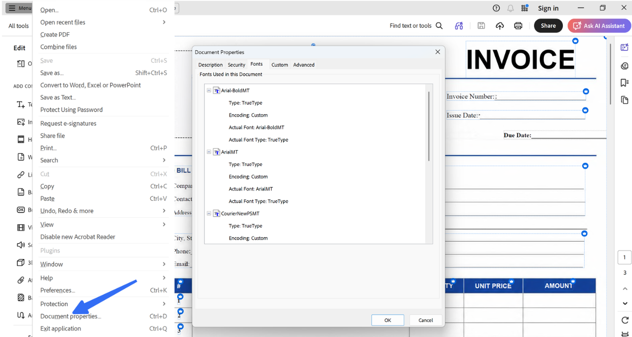 embed fonts in pdf adobe