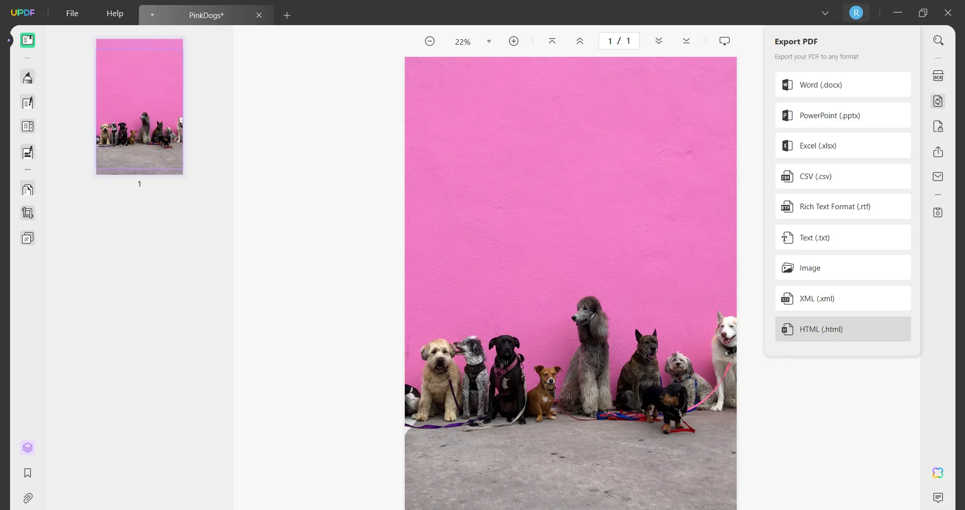 HTML to JPG export