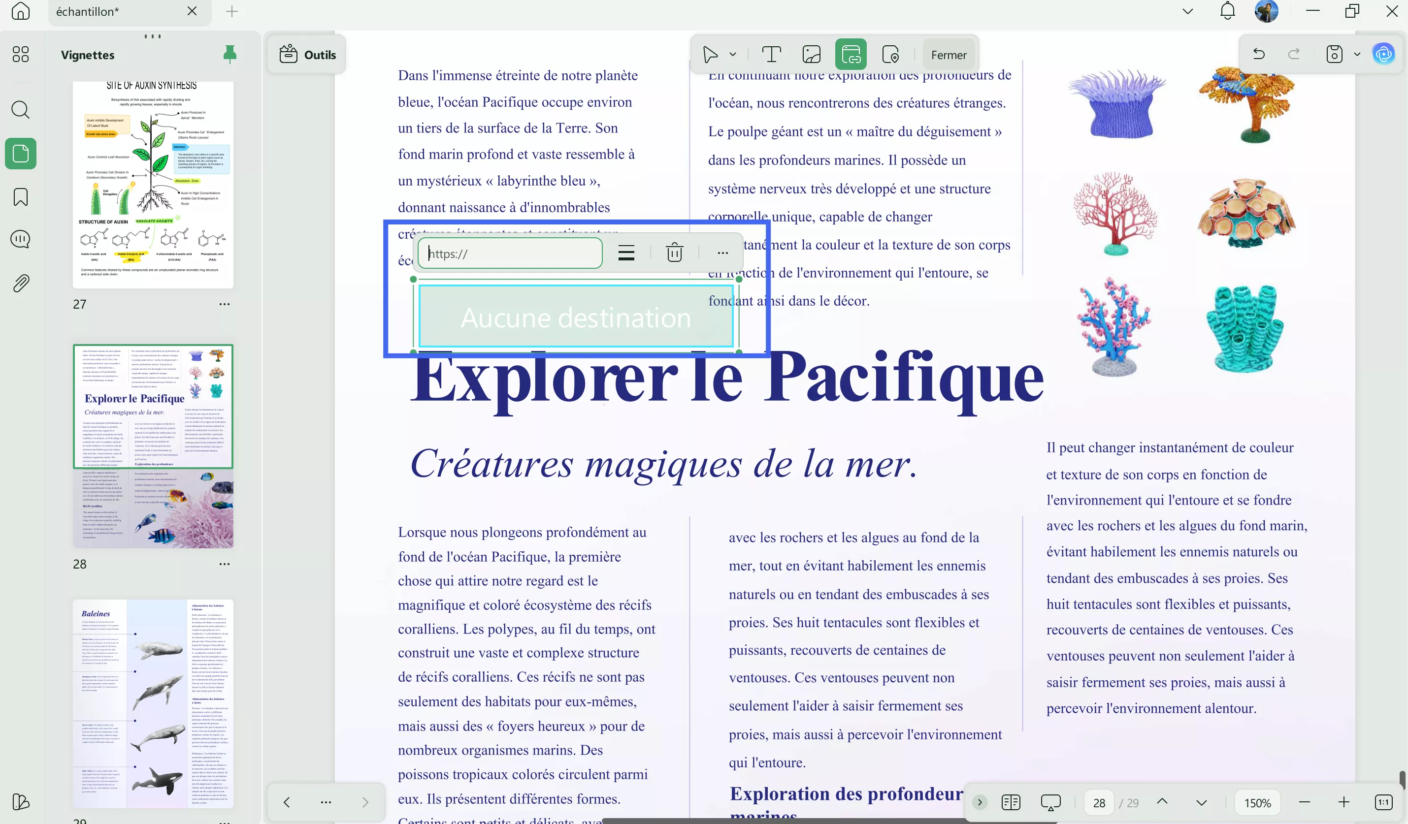 créer un lien dans un pdf
