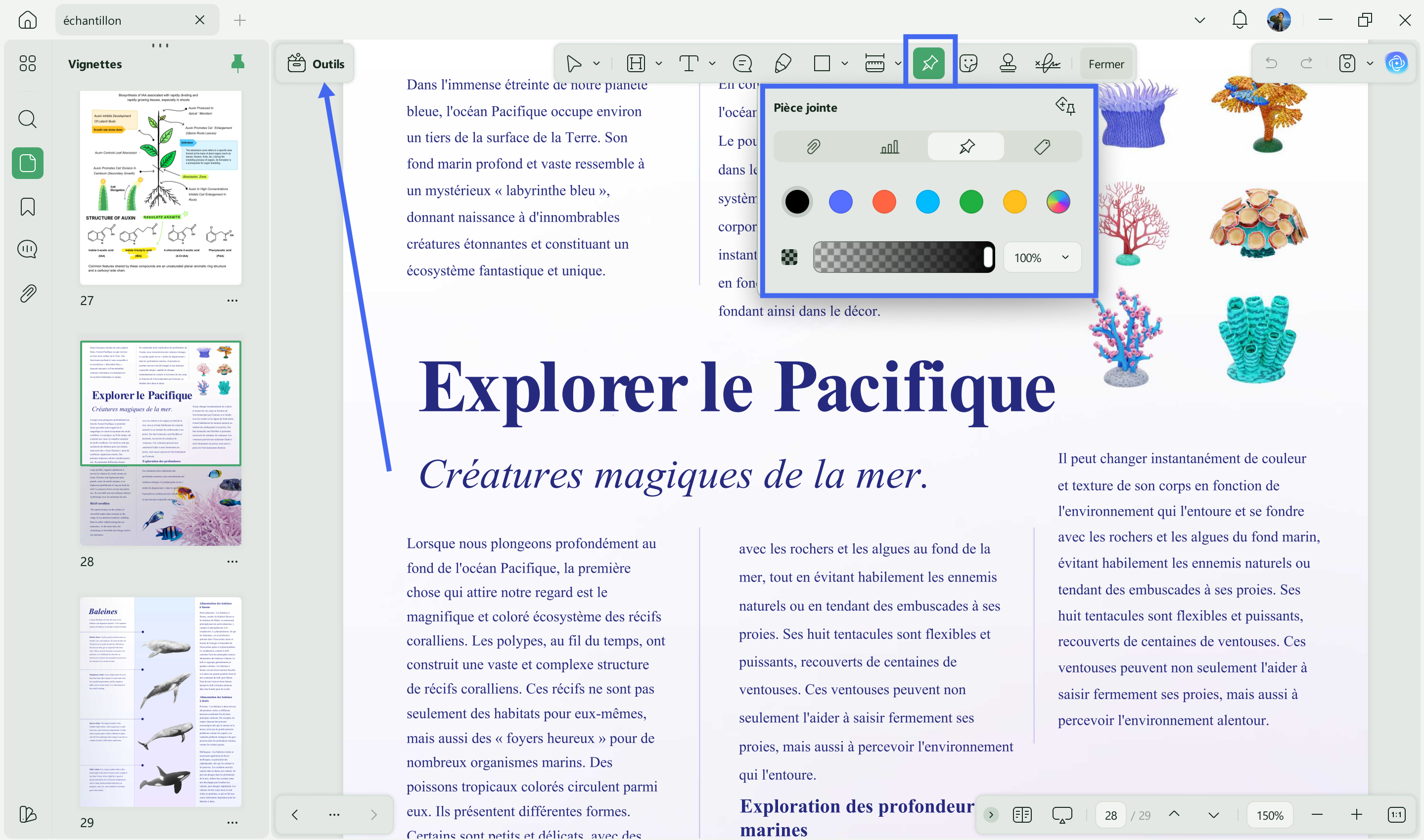 insérer l'image dans un PDF avec la fonction de pièce jointe d'UPDF