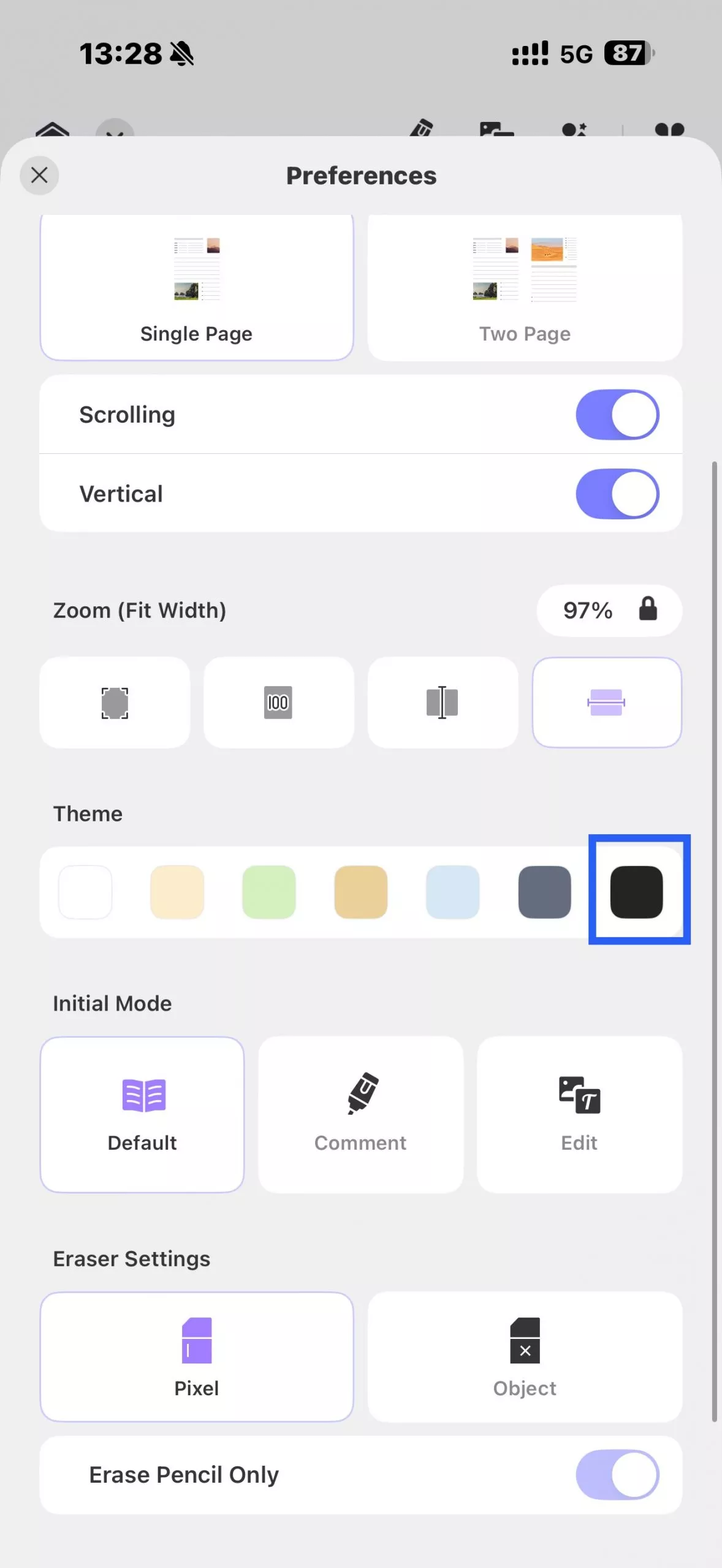 invert pdf colors iphone updf 3