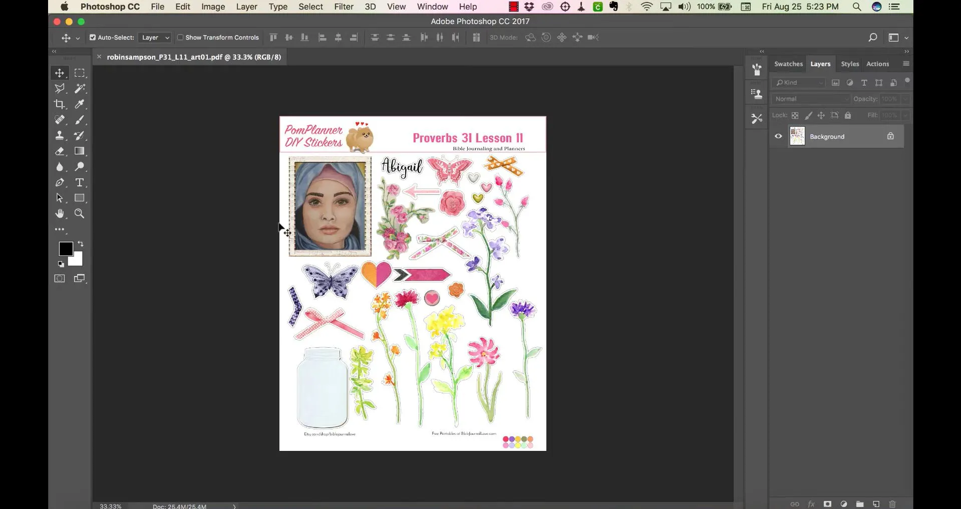 make a pdf transparent photoshop