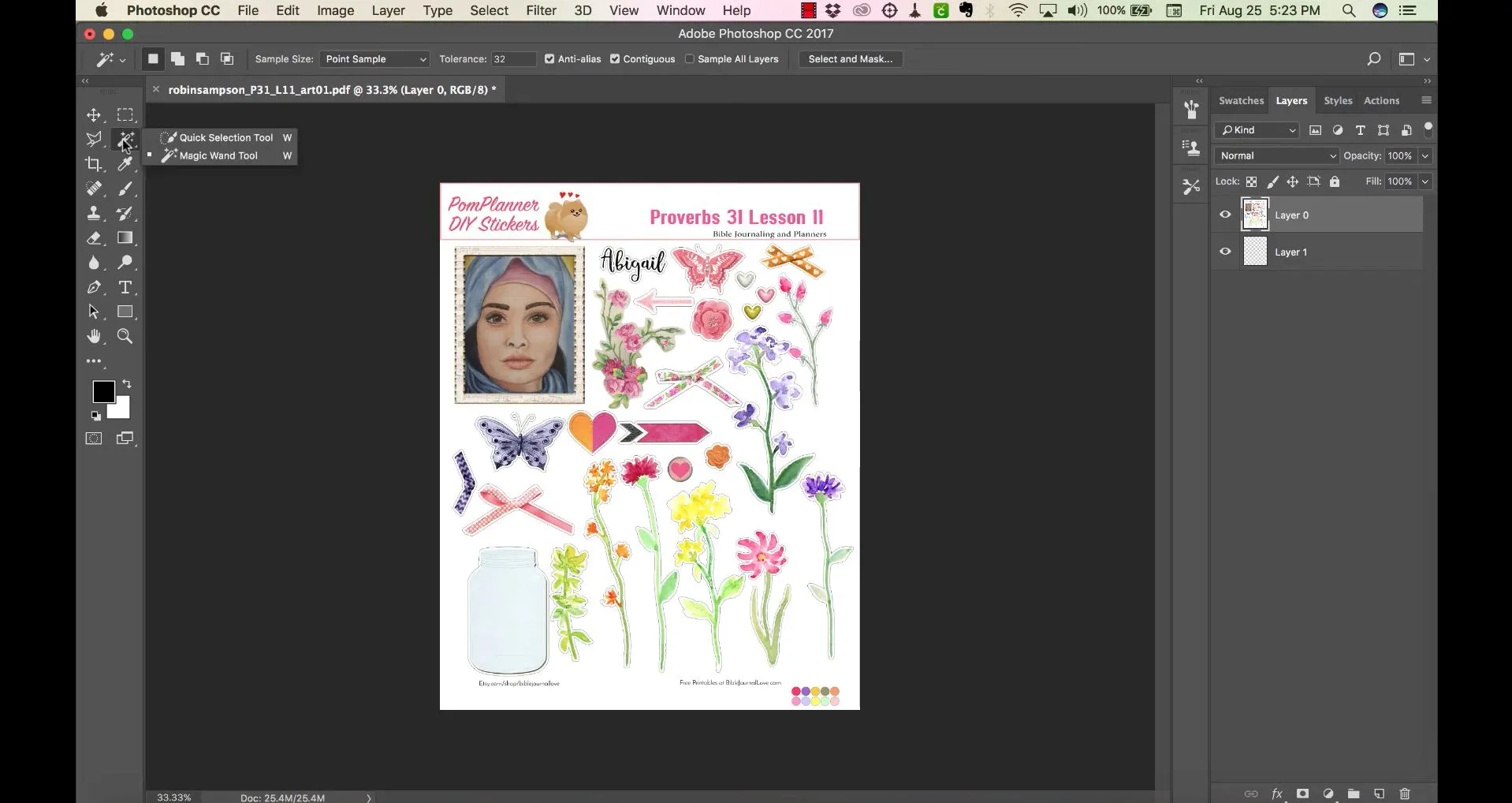 make a pdf transparent photoshop