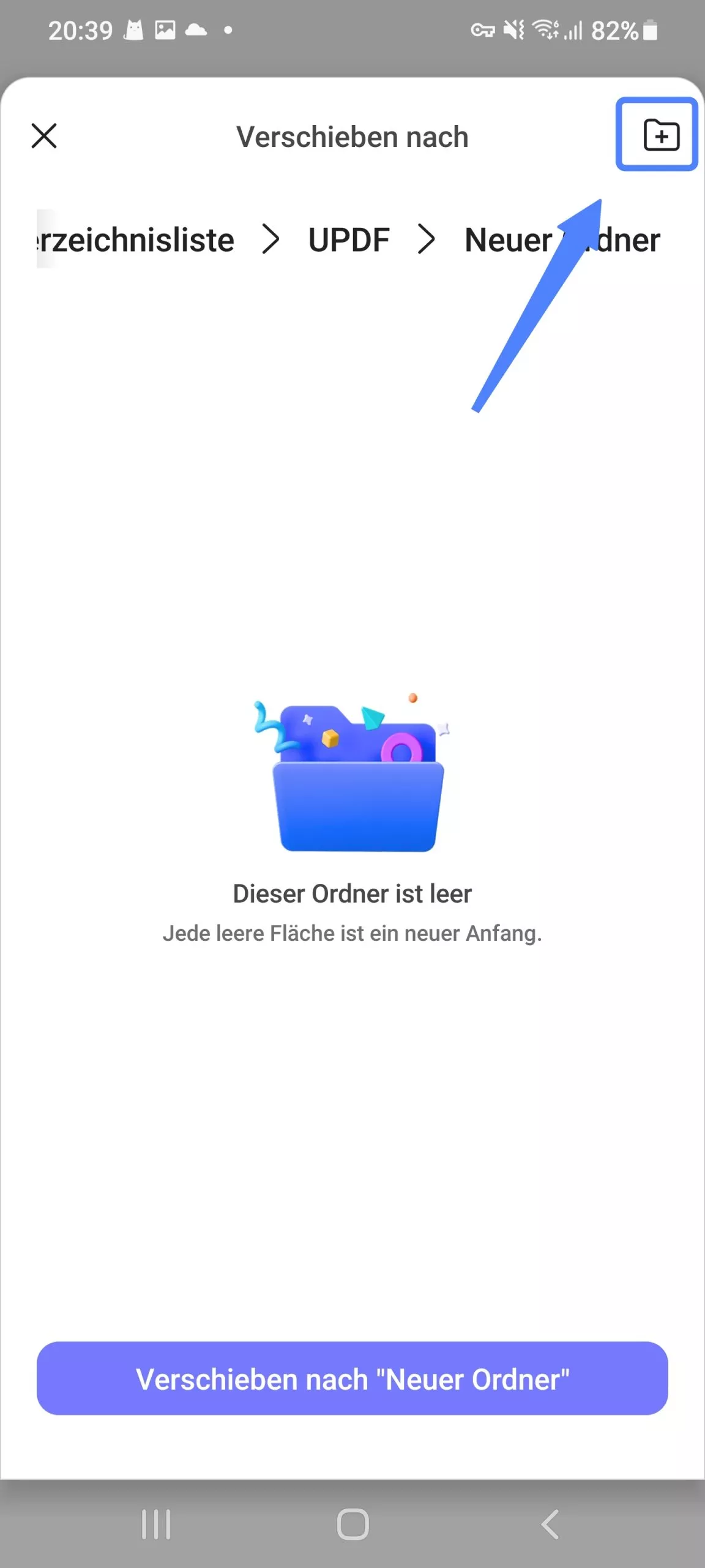 einen neuen Ordner erstellen