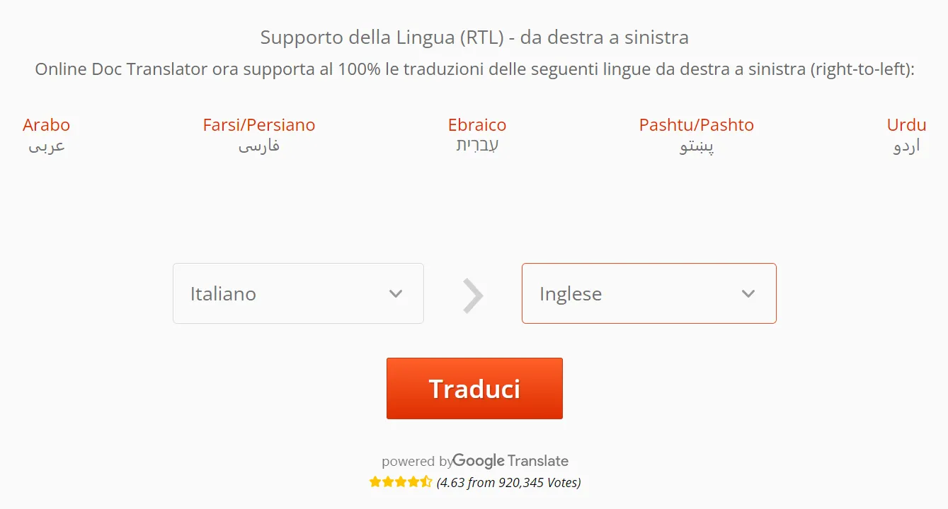 Traduci online i PDF scansionati con DocTranslator