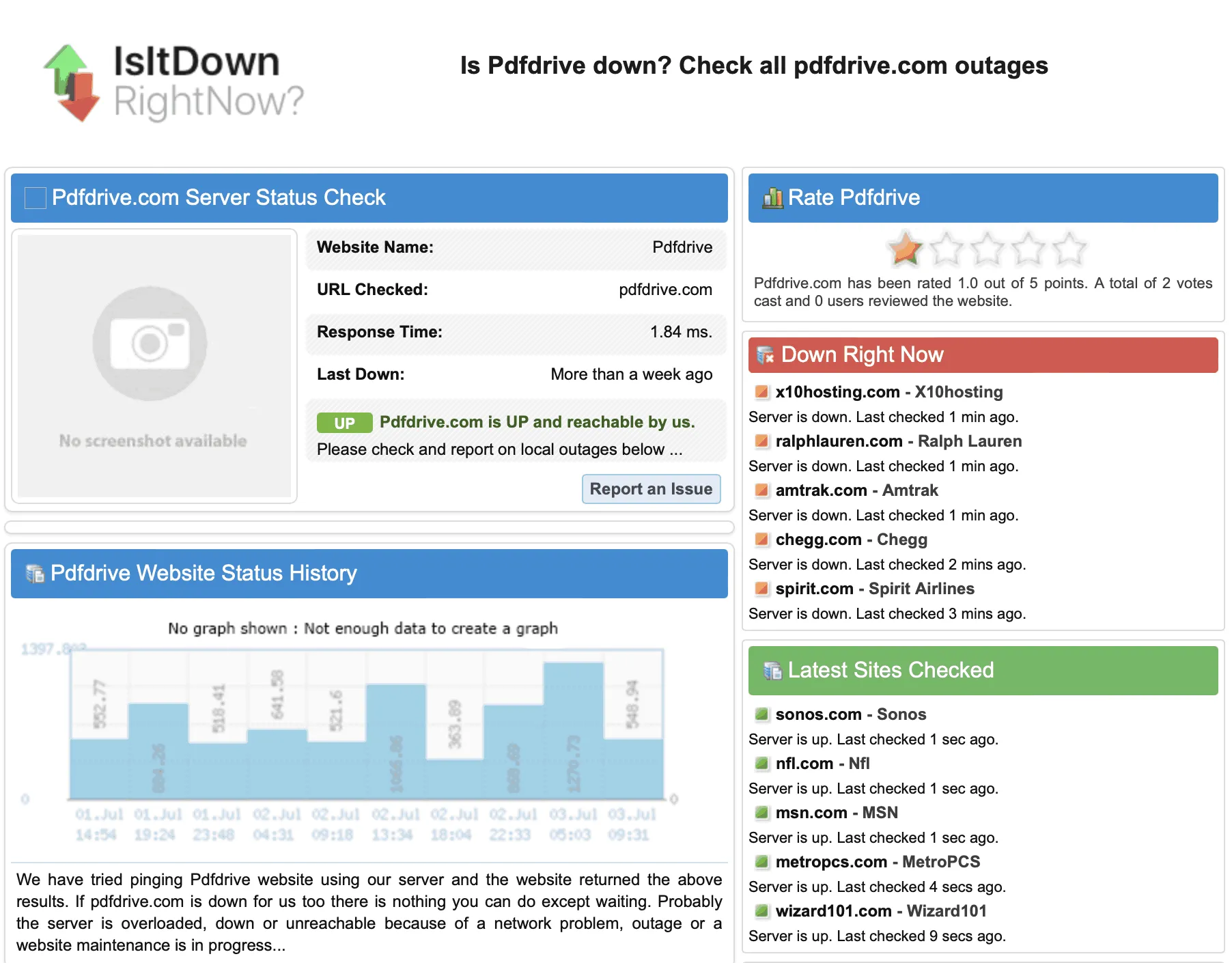 pdf drive won't download check server