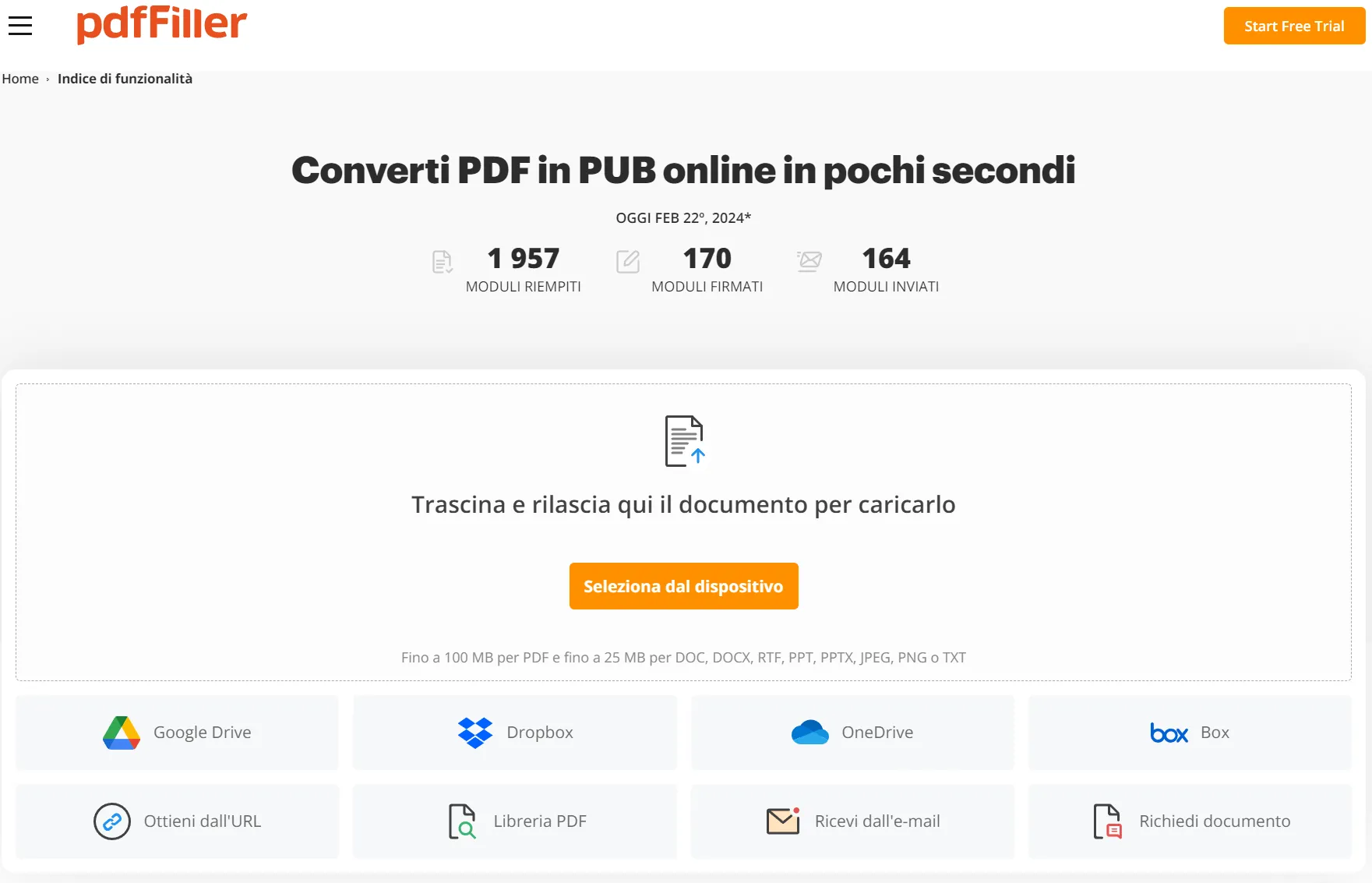 Esporta PDF in Publisher Online con PDFFiller