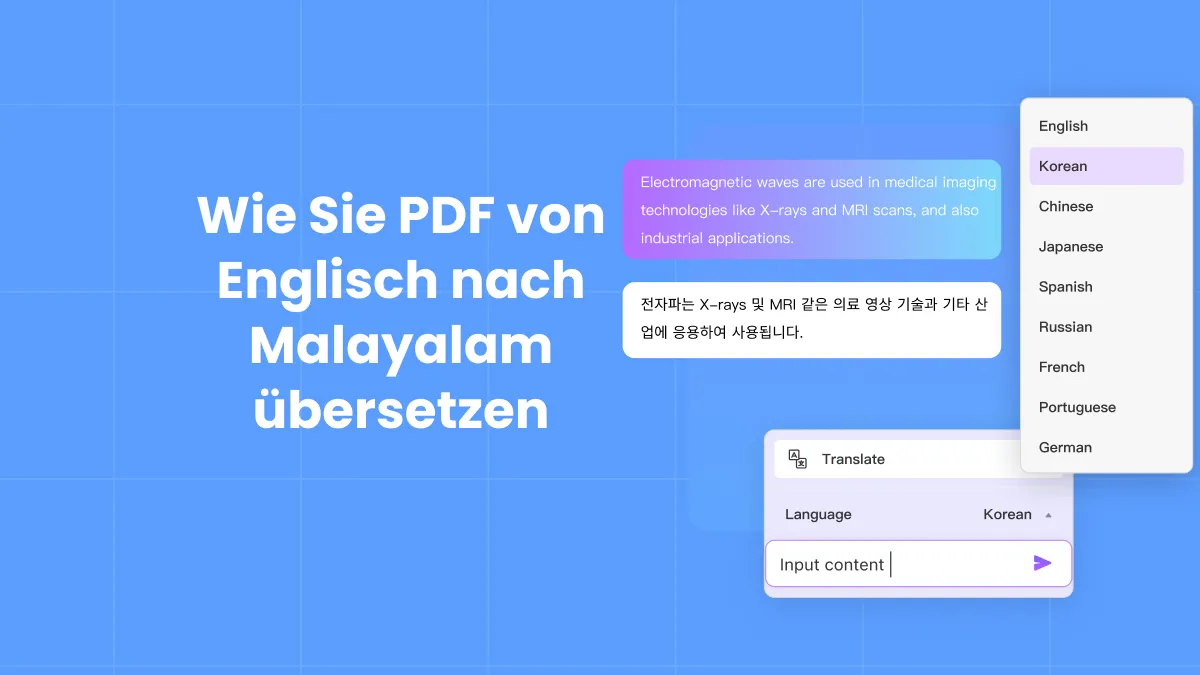 Wie Sie PDF von Englisch nach Malayalam übersetzen – ein umfassender Leitfaden