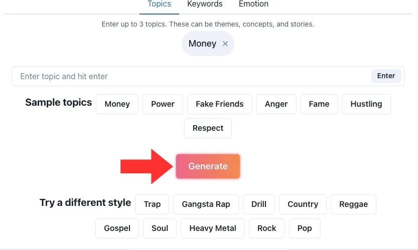 ai rap lyrics generator freshbots