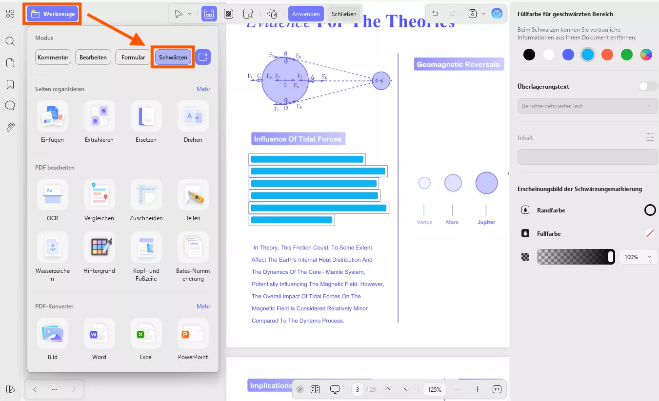 Tools zur Schwärzung von PDF-Dateien