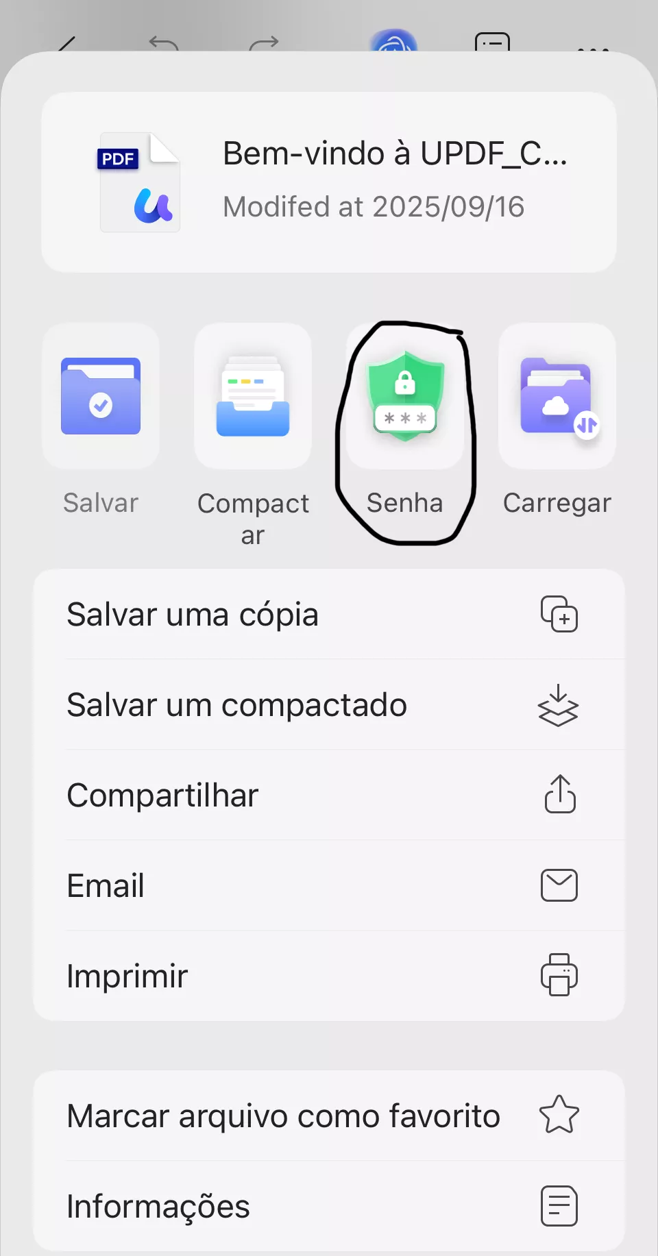 remover pdfs password no iphone