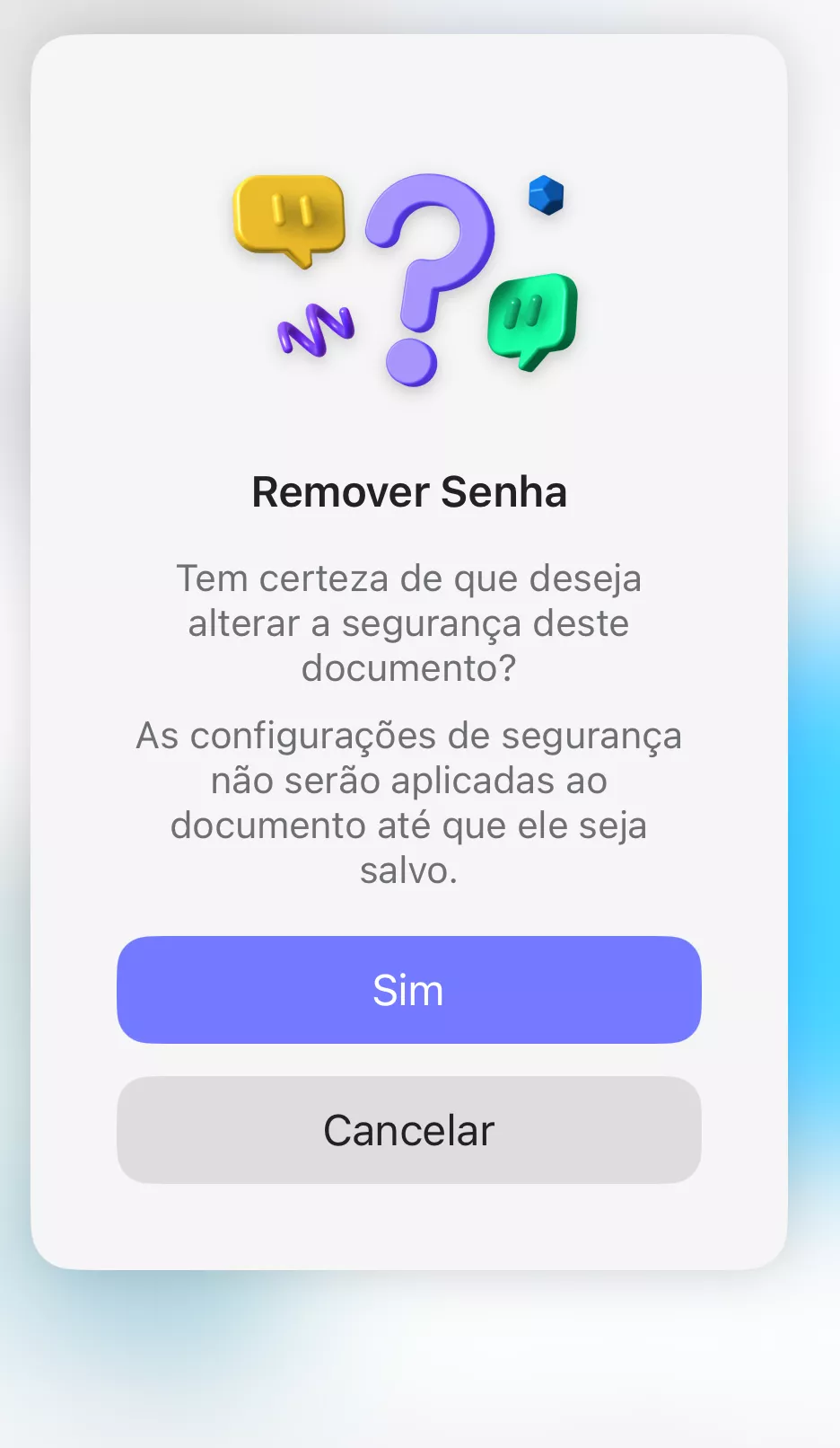 tirar senha de pdf no iPhone