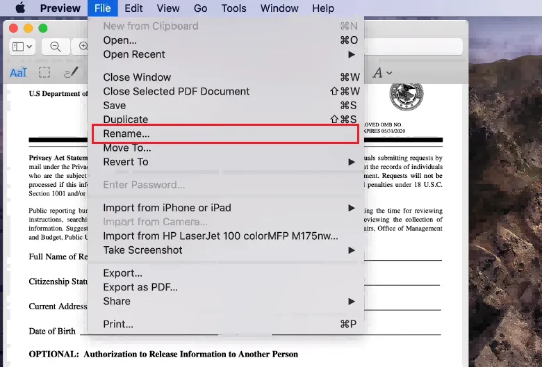 rename pdf Rename PDFs in Preview. 