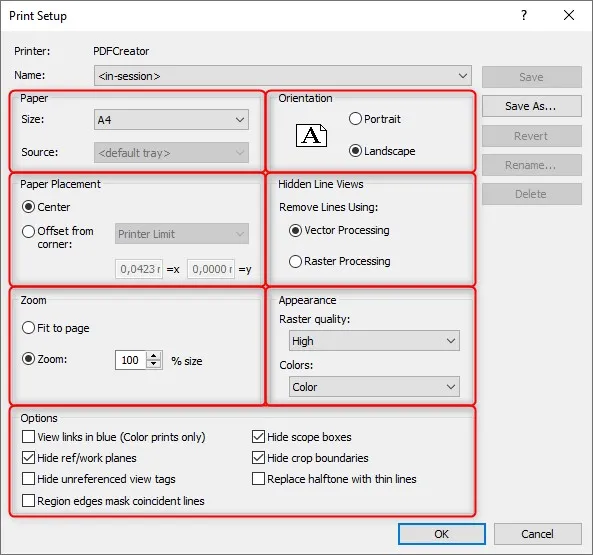 revit to pdf by printing